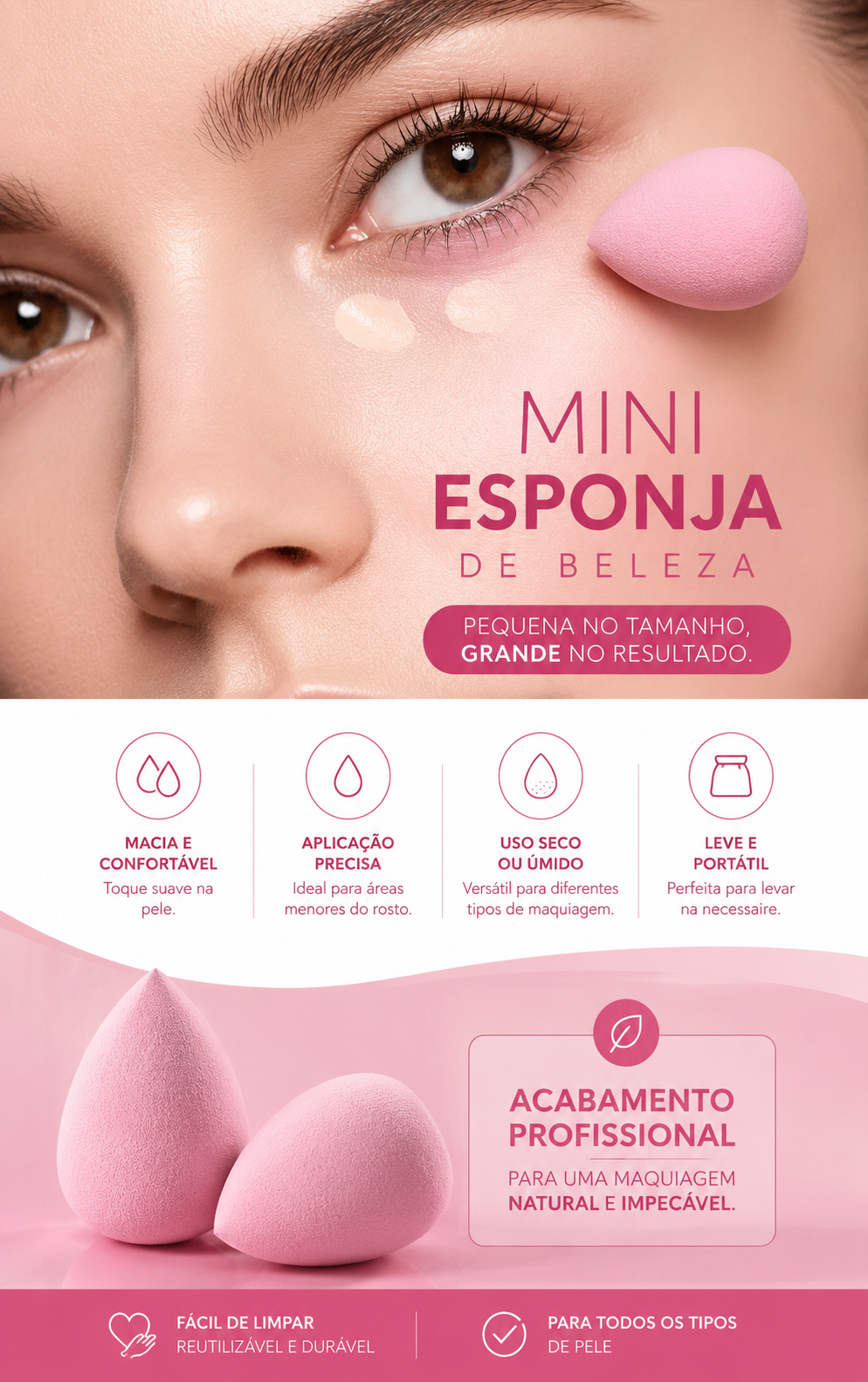 Kit de Maquiagem Profissional - 23 Peças
