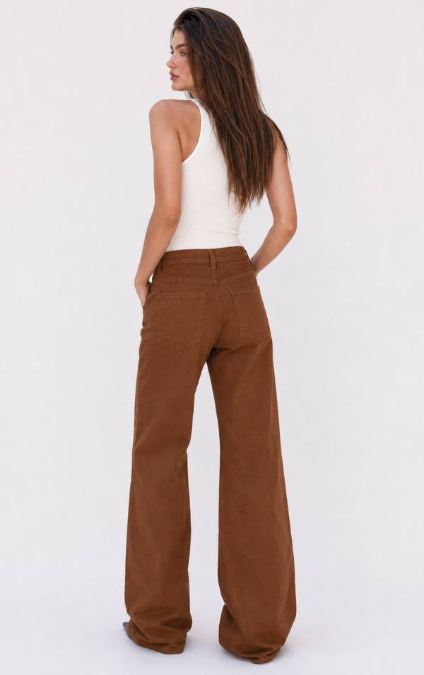 Kit: 2 Calças Jeans Wide Leg - Brilho