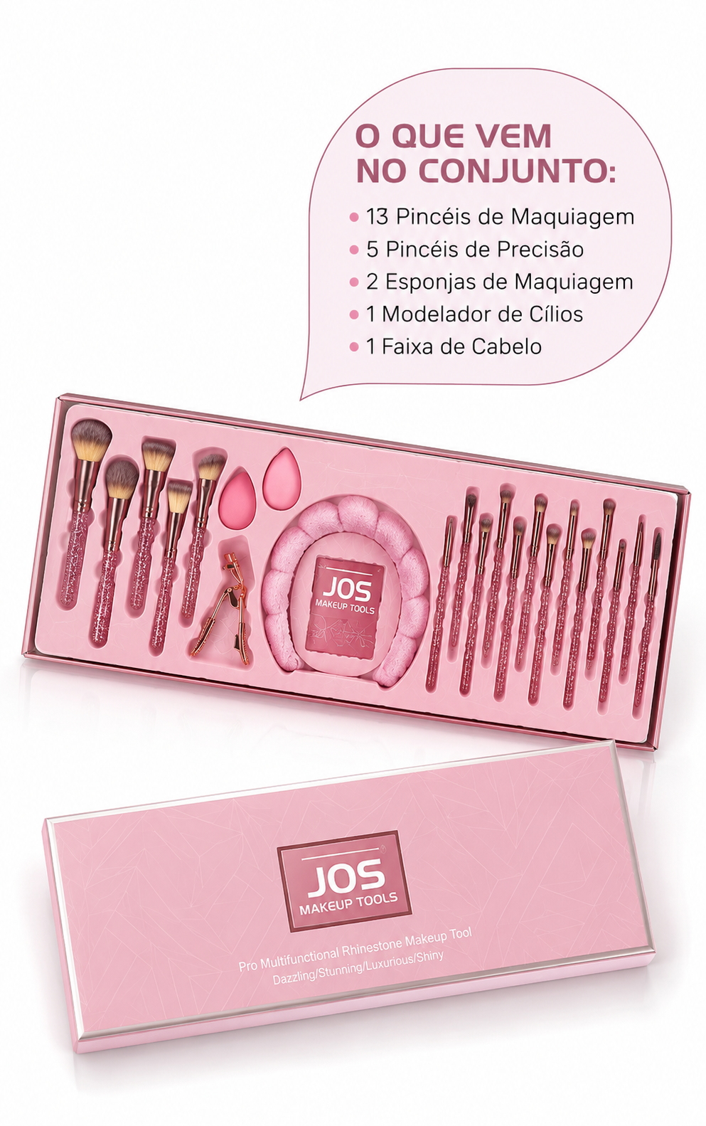 Kit de Maquiagem Profissional - 23 Peças