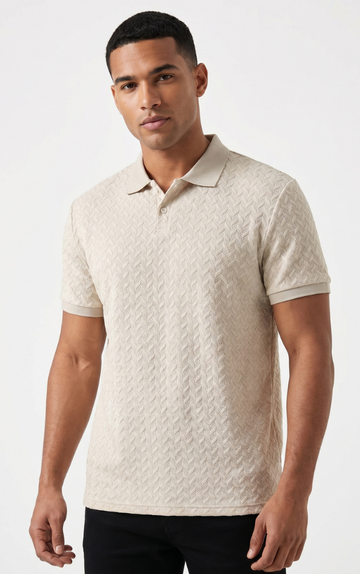 Polo Trama Milano Off-White