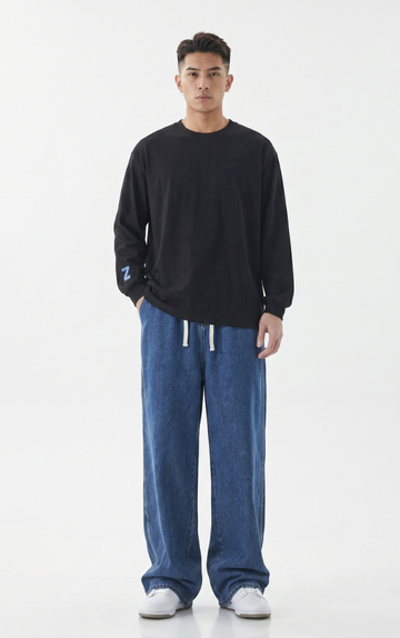 Calça Casual Wide Blue